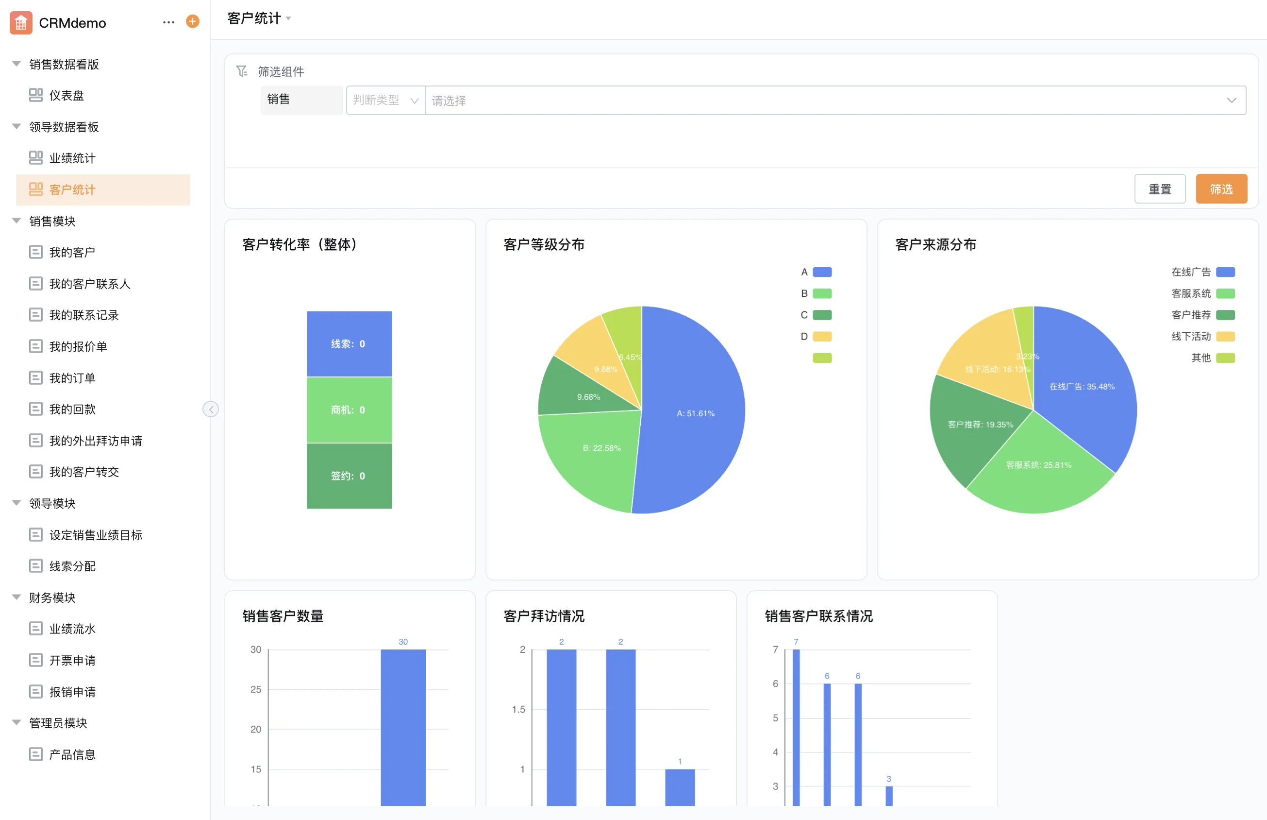CRM客户关系系统功能展示图3